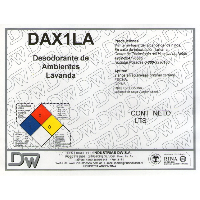 Desodorante para pisos Dax 1 Lavanda