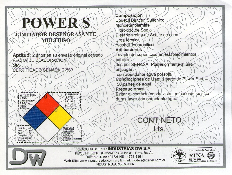 Detergente Multipropósito Power  S